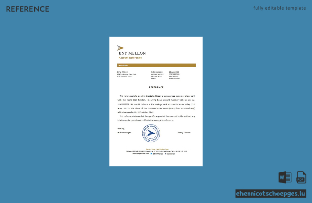 USA BNY Mellon Referenzmuster-Vorschau